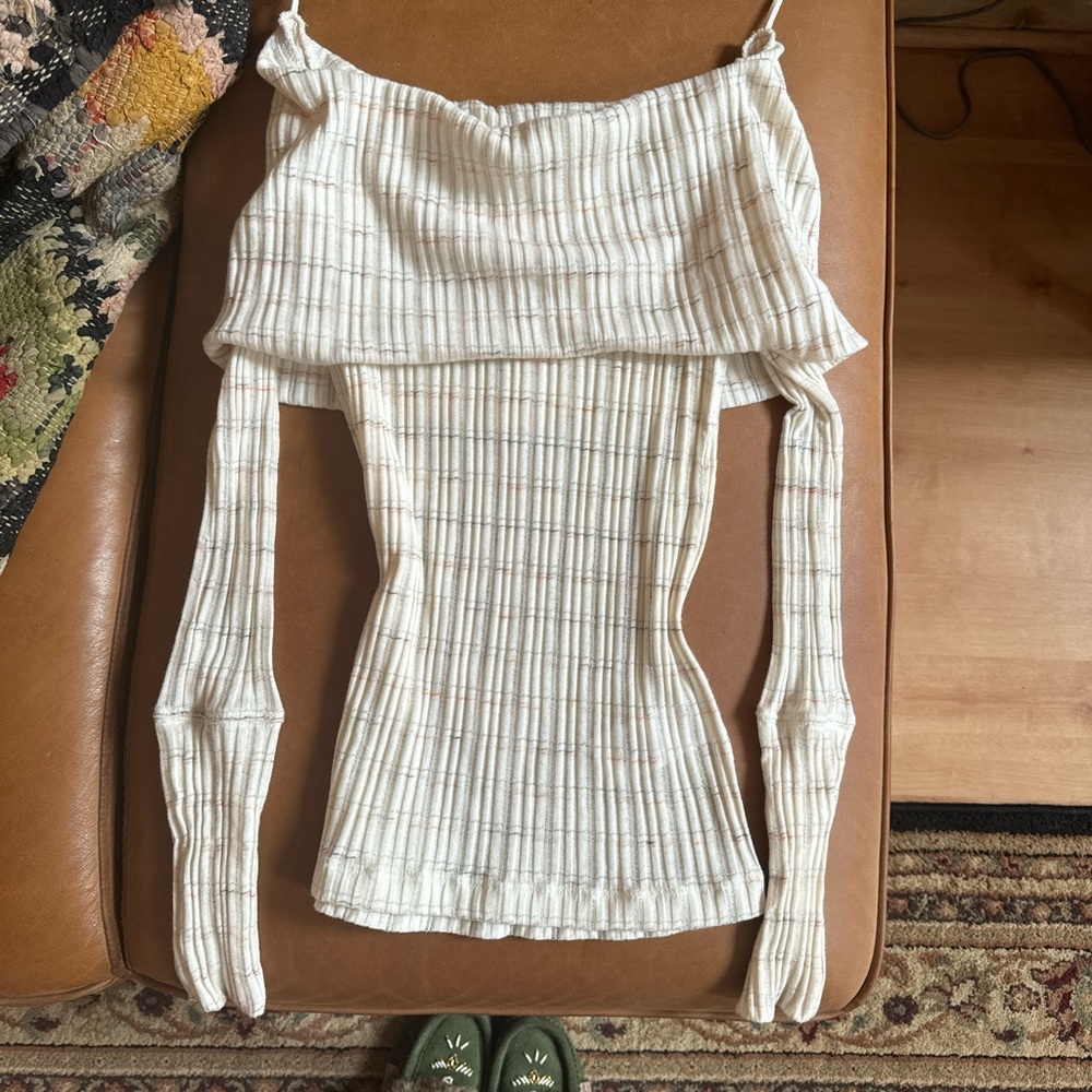 Free People Snowbunny Girlfriend Off the Shoulder Top.